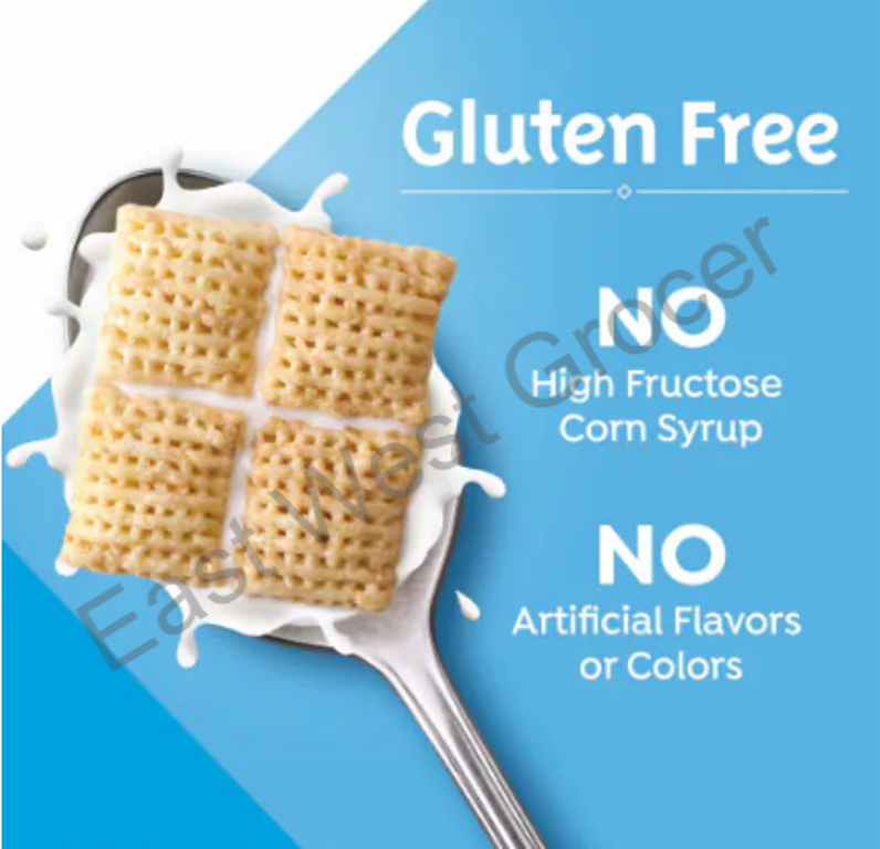 General Mills Rice Chex Cereal 340g – Gluten-Free USA Imported Cereal – Crunchy Whole Grain Rice Squares – UK Breakfast Favourite
