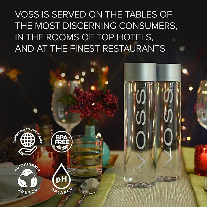 Voss Still Water 850 ml plastic bottle, crisp Norwegian artesian water, zero calories