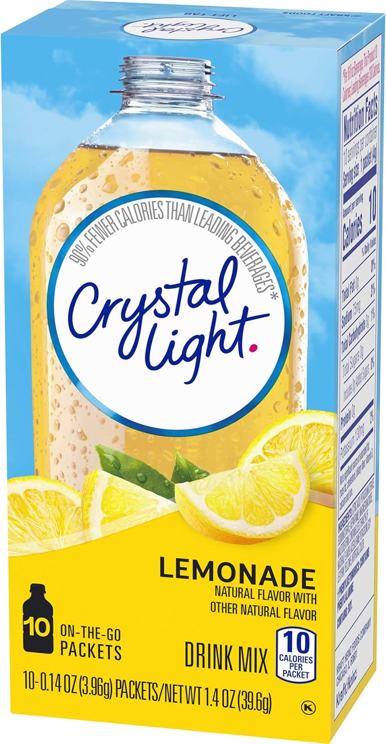 Crystal Light Lemonade On The Go Drink Mix 10 Sachets 39.6g