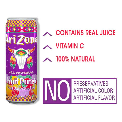 Arizona Fruit Punch – Mixed Fruit Juice Cocktail Drink (American Import)