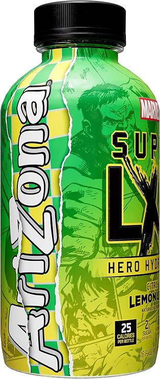 Citrus Lemon Lime hydration beverage by Arizona x Marvel