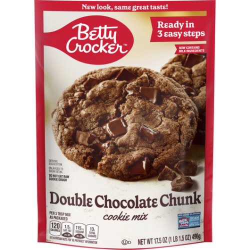 Betty Crocker Double Chocolate Chunk Cookie Mix 496g