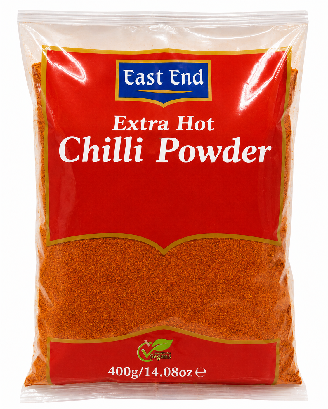 East End Extra Hot Chilli Powder 400g pack – fiery ground chilli spice for Indian curries, marinades, sauces and spicy dishes