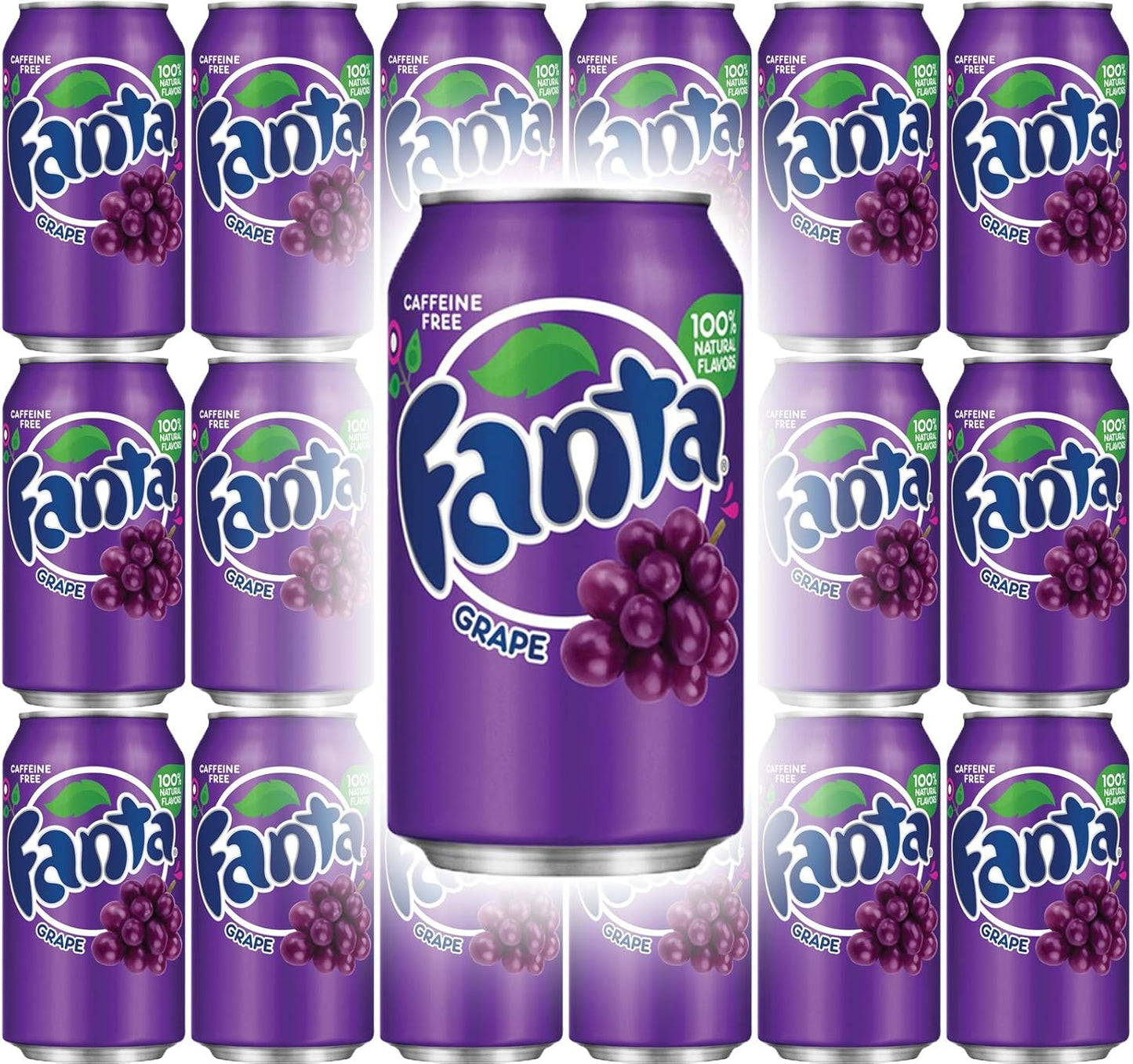 500 ml bottle of Fanta Grape Flavoured Drink with a purple label featuring the Fanta logo and grape illustrations.