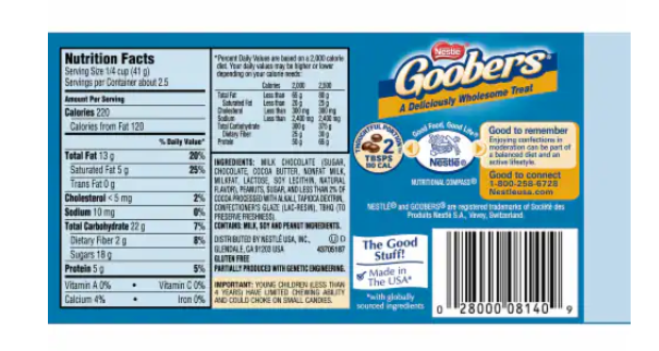 Goobers On‑The‑Go Box 99 g – Milk Chocolate Covered Roasted Peanuts