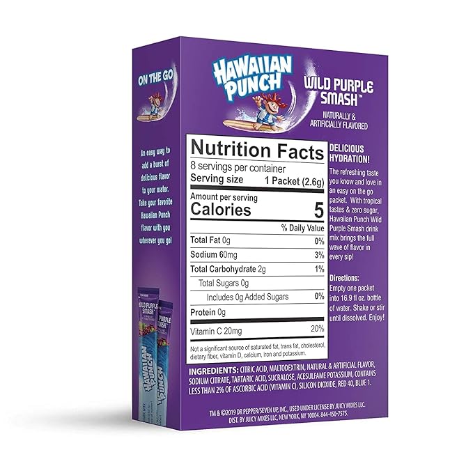 Hawaiian Punch Portable Wild Purple Powder Mix
