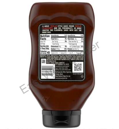 Heinz Texas Bold & Spicy BBQ Sauce 552g – Imported from USA – No HFCS – Gluten-Free – Authentic American BBQ Marinade & Dip