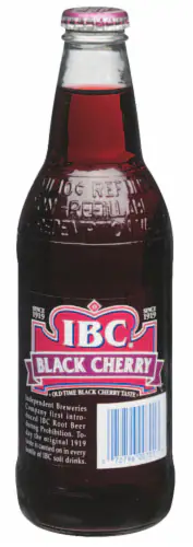 IBC Black Cherry Glass Bottle Soda