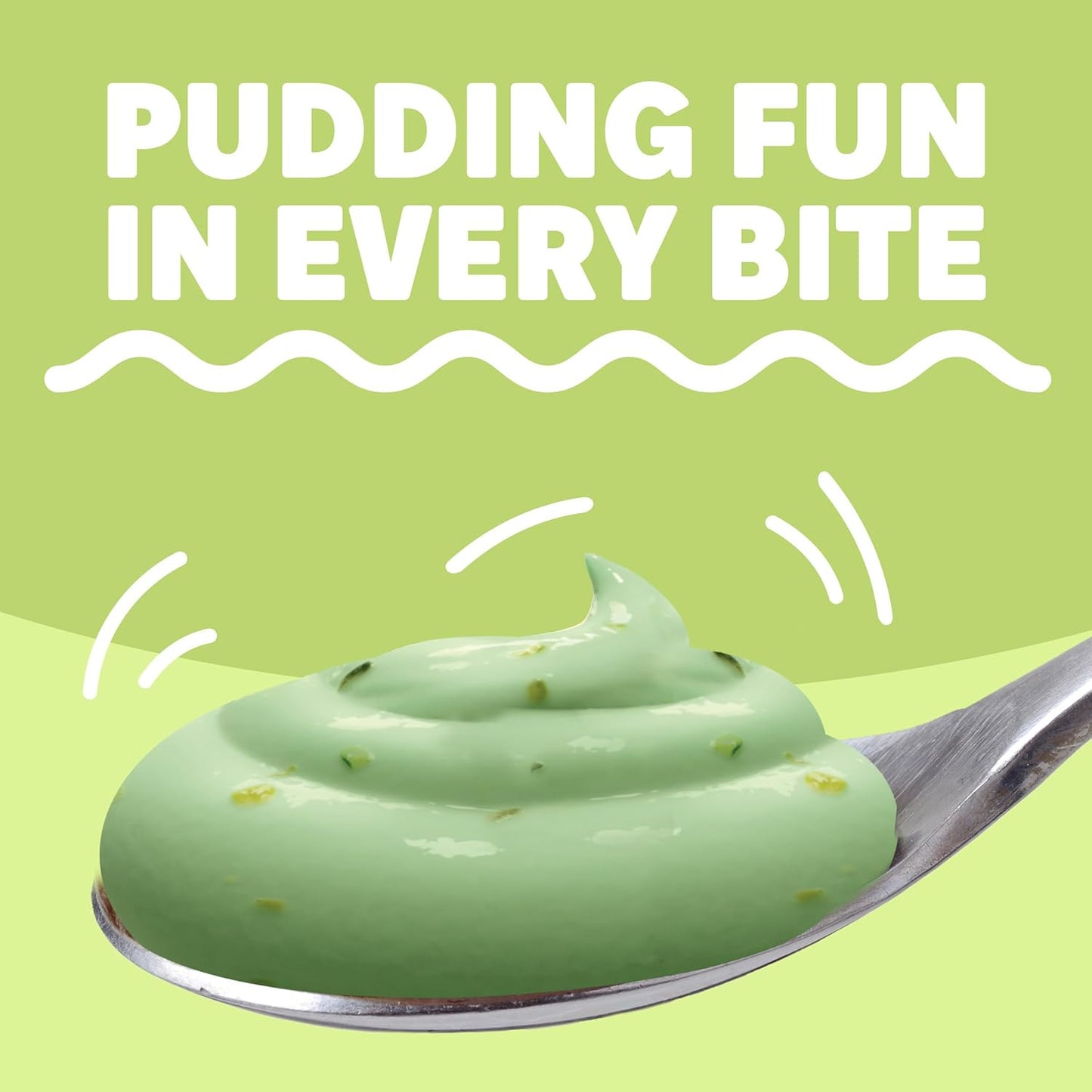 Light green pistachio pudding dessert made from instant mix
