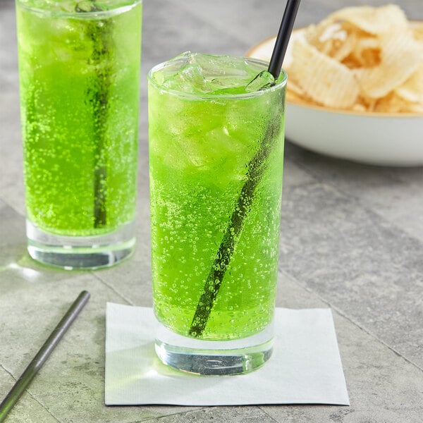 Jones Soda Green Apple crisp craft soda in a 355ml glass bottle with a green apple–themed label.