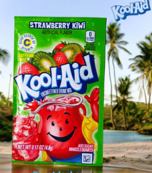 Kool-Aid Strawberry Kiwi Drink Mix (0.17oz) – Convenient packet for a sweet, tangy strawberry and kiwi flavor.