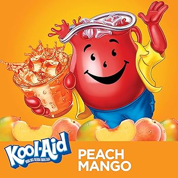 Kool‑Aid Peach Mango unsweetened drink mix sachet – American powdered beverage
