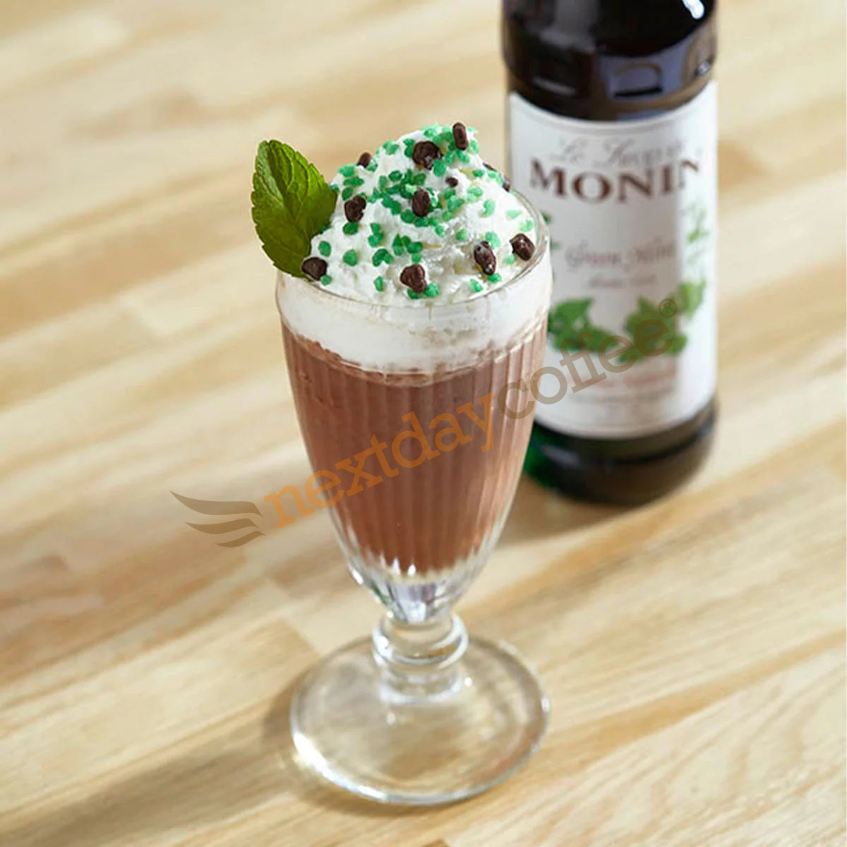 MONIN Premium Green Mint Syrup 700 ml – Vegan, Allergen-Free, Natural Flavour for Cocktails & Mocktails