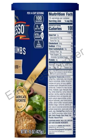 Progresso Garlic & Herb Breadcrumbs 425 g – USA Import, UK Warehouse Fast Delivery, No Customs – Seasoned Garlic Bread Crumbs for Chicken, Casseroles & Pasta Toppings