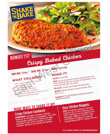 Shake ’N Bake Original Chicken Coating Mix 126 g – USA‑Imported Seasoned Breadcrumbs – Crispy Oven‑Baked Chicken