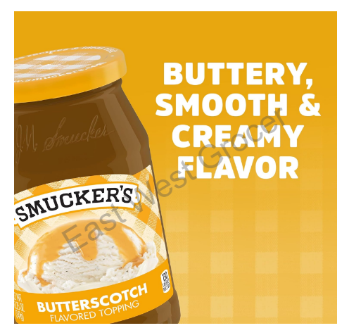 Smucker’s Butterscotch Topping 347 g – USA Import, UK Warehouse Fast Delivery, No Customs – Butterscotch Sauce for Ice Cream, Pudding, Cakes & Dessert Recipes