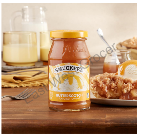Smucker’s Butterscotch Topping 347 g – USA Import, UK Warehouse Fast Delivery, No Customs – Butterscotch Sauce for Ice Cream, Pudding, Cakes & Dessert Recipes