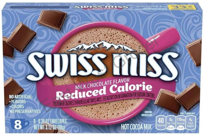 Swiss Miss Reduced Calorie Milk Chocolate Hot Cocoa Mix – USA Import | Low Calorie Hot Chocolate Drink | UK Stock | No Customs Fees | Guilt-Free Indulgence