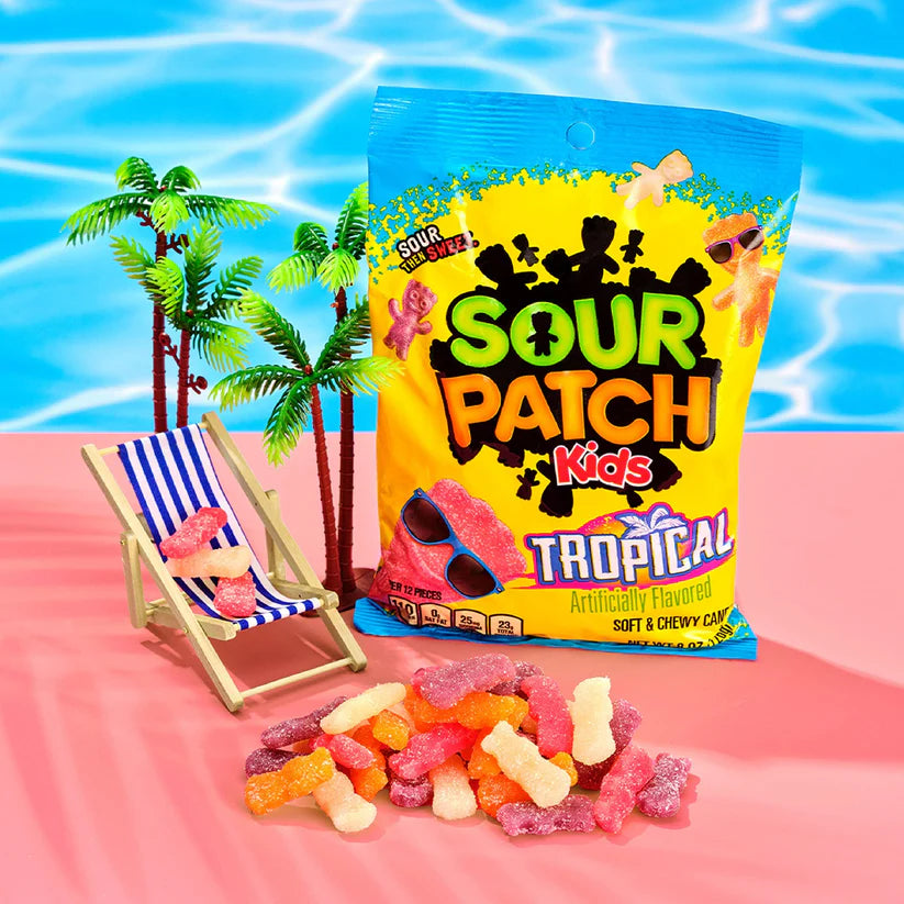 Sour Patch Tropical Bags - 102g | Sour & Sweet Tropical Gummies