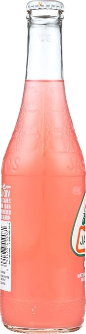 Jarritos Guava flavored soda in 12.5 fl oz glass bottle.