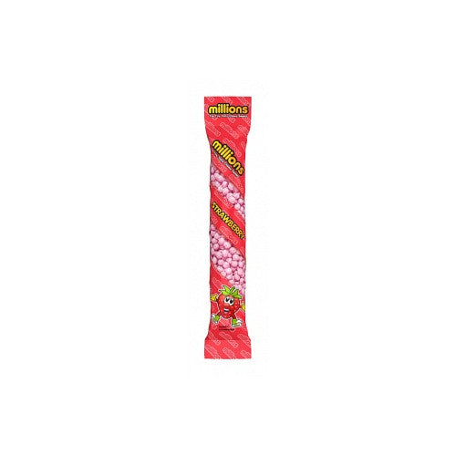 Millions Strawberry Chewy Sweets – 55g Tube, Pack of 12