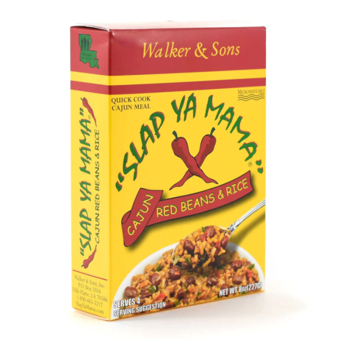 8oz packet of Slap Ya Mama Cajun Red Beans & Rice Mix with authentic Louisiana flavor
Slap Ya Mama Cajun Red Beans & Rice Mix for quick and easy one-pot meals