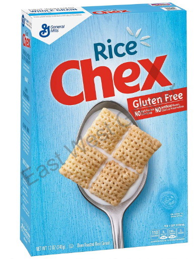 General Mills Rice Chex Cereal 340g – Gluten-Free USA Imported Cereal – Crunchy Whole Grain Rice Squares – UK Breakfast Favourite