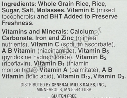General Mills Rice Chex Cereal 340g – Gluten-Free USA Imported Cereal – Crunchy Whole Grain Rice Squares – UK Breakfast Favourite