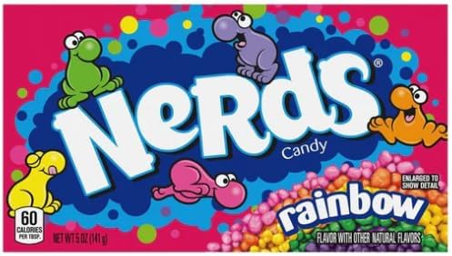 Nerds Rainbow 141g - American Candy with Globally Sourced Ingredients - Tangy and Colorful Treat for All Ages! Sweet, Sour, Crunchy, Fun, Assorted Flavors, Fruity Candy, Shareable, Gluten-Free
