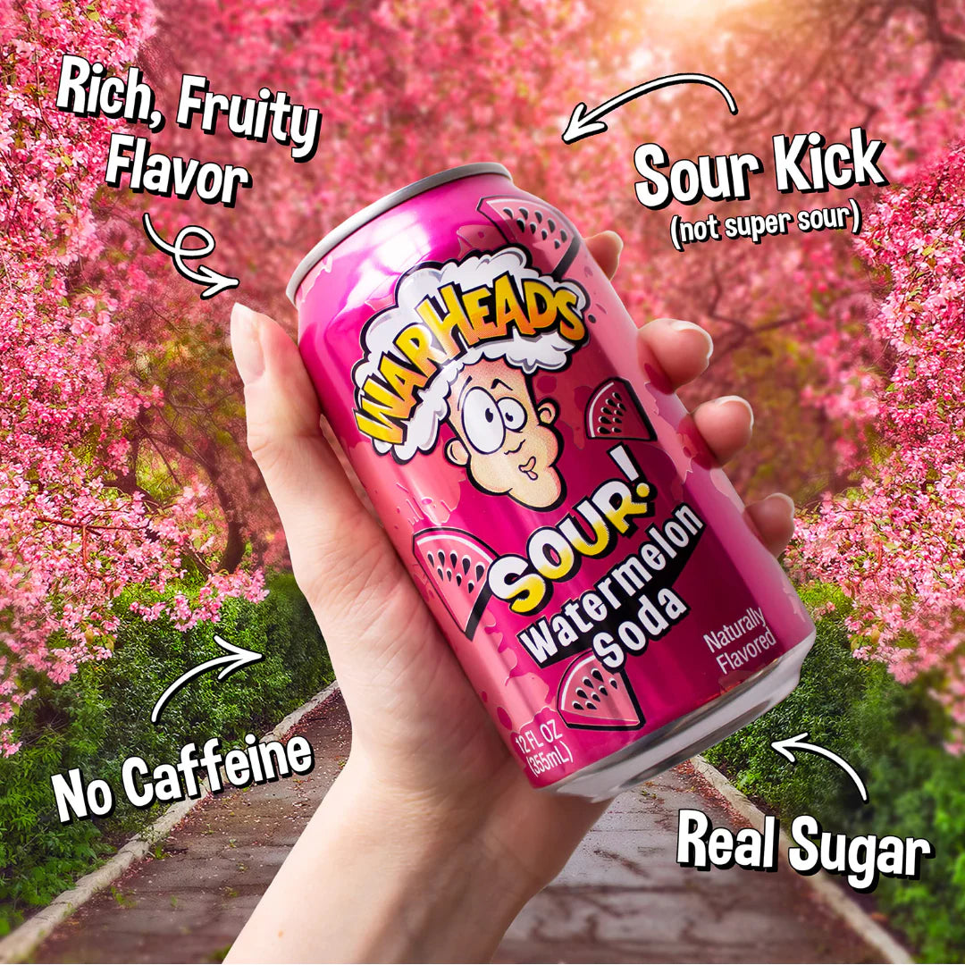 Warheads Sour Watermelon Soda – US Import 355 ml Can