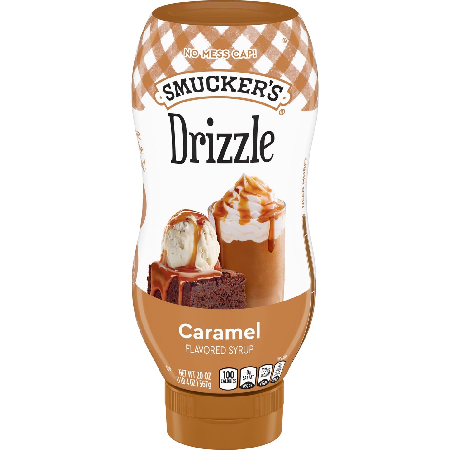 Smucker’s Drizzle Caramel Flavored Syrup, 20 Oz. Squeeze Bottle