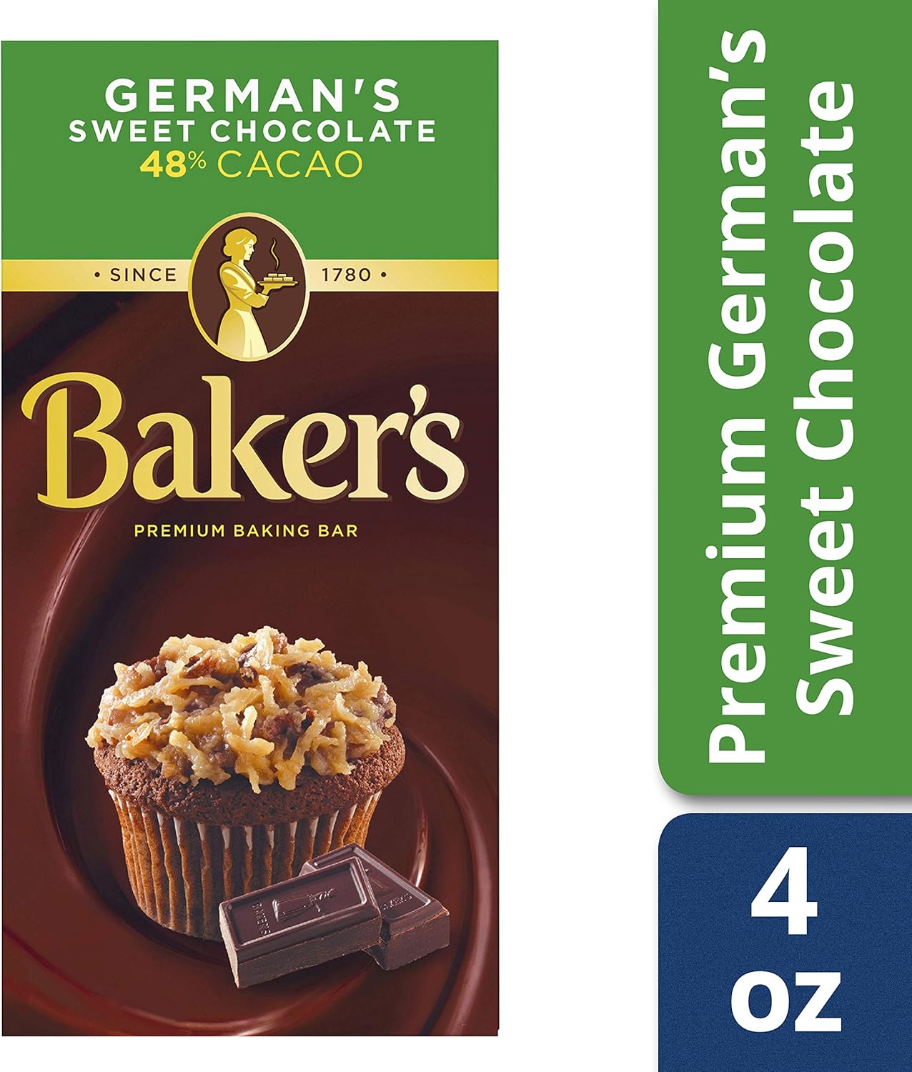 Baker's German's Sweet Chocolate Bar 4oz 113g