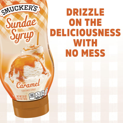 Smucker’s Drizzle Caramel Flavored Syrup, 20 Oz. Squeeze Bottle