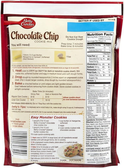 Betty Crocker Chocolate Chip Cookie Mix 17.5 OZ (496g)