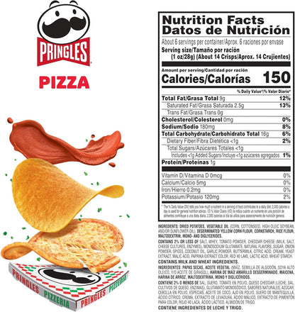 Pringles Pizza Potato Crisps, 5.5 oz