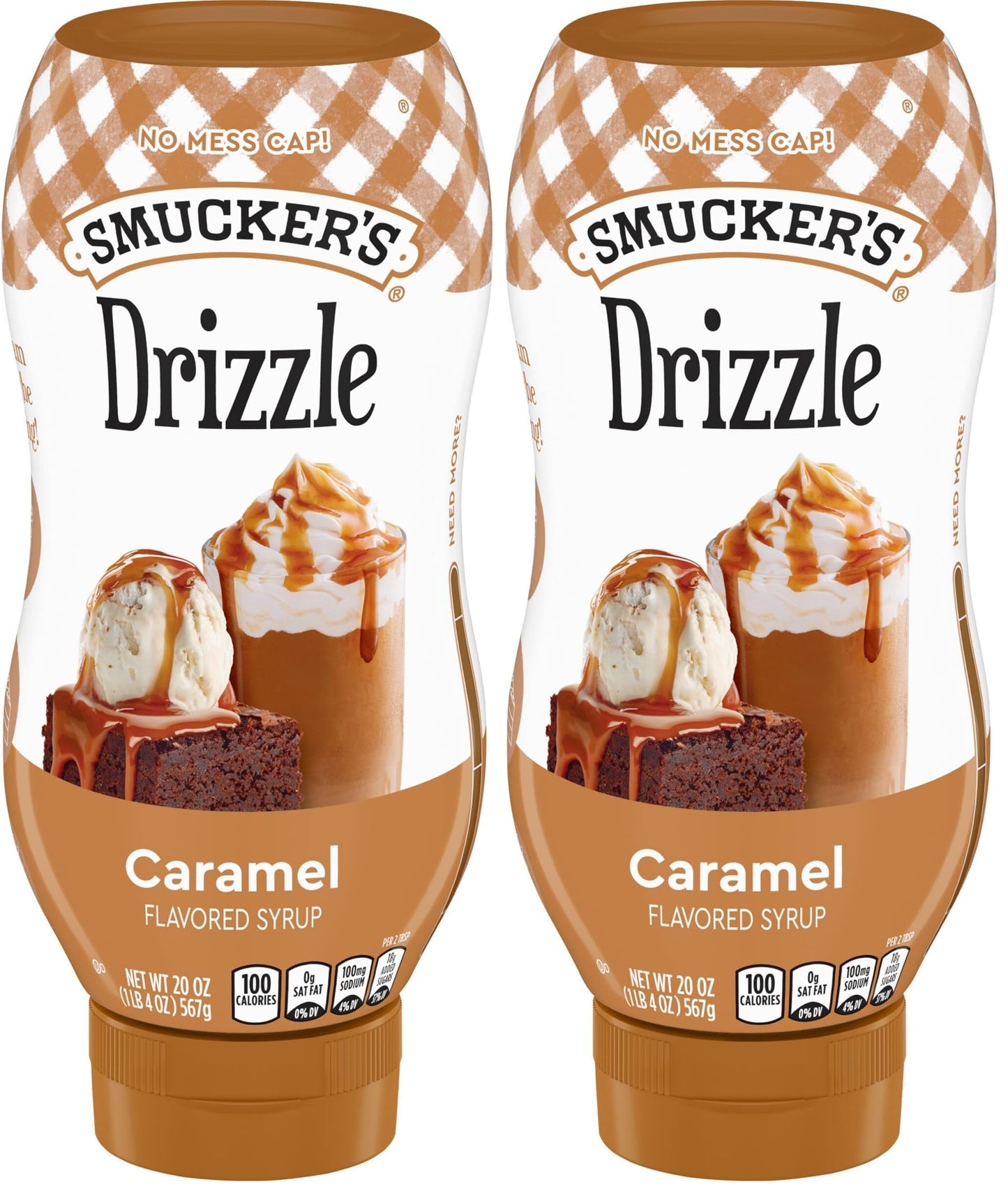 Smucker’s Drizzle Caramel Flavored Syrup, 20 Oz. Squeeze Bottle