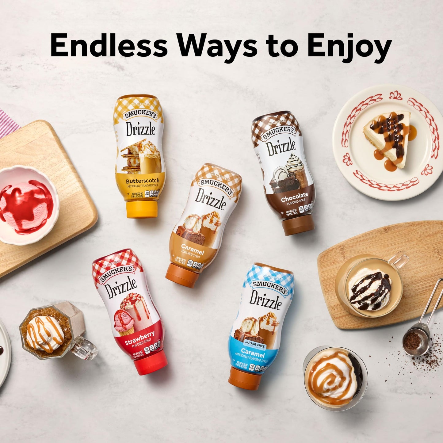 Smucker’s Drizzle Caramel Flavored Syrup, 20 Oz. Squeeze Bottle