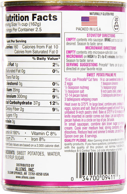 Princella Cut Yams in Light Syrup 425g