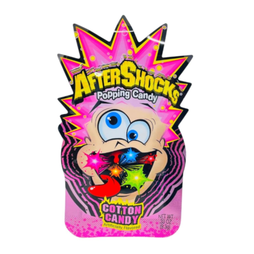 AfterShocks Popping Candy Cotton Candy 0.33 oz pack – American novelty sweet UK