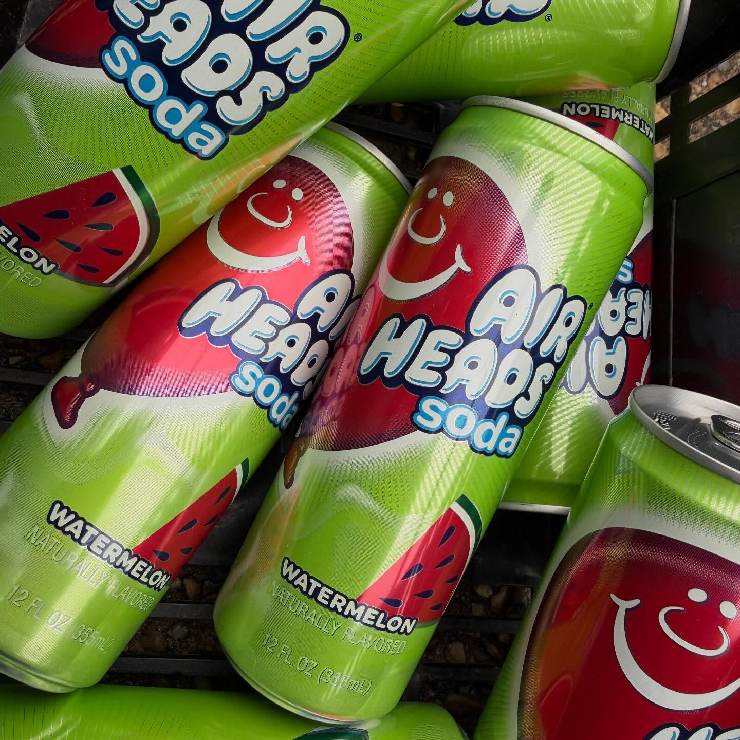 Airheads Soda Watermelon 355ml bottle – sweet, bubbly watermelon-flavored soda inspired by Airheads candy.