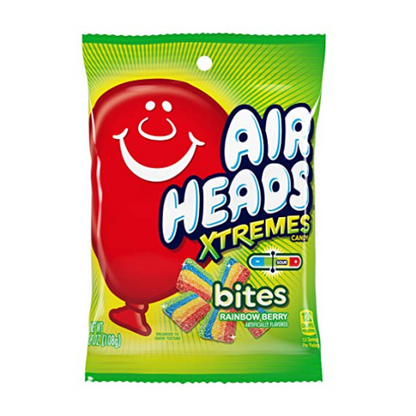 USA Imported Airheads Xtremes Rainbow Berry Candy 6oz Bag – Sour Bites