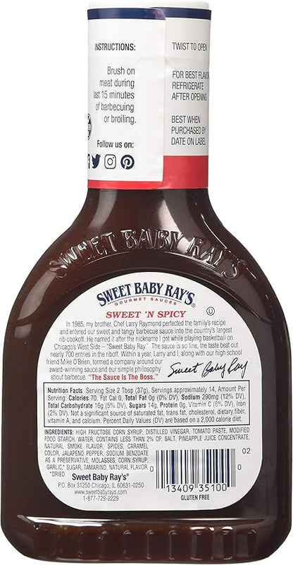 Sweet Baby Ray’s Sweet & Spicy BBQ Sauce 12-Pack