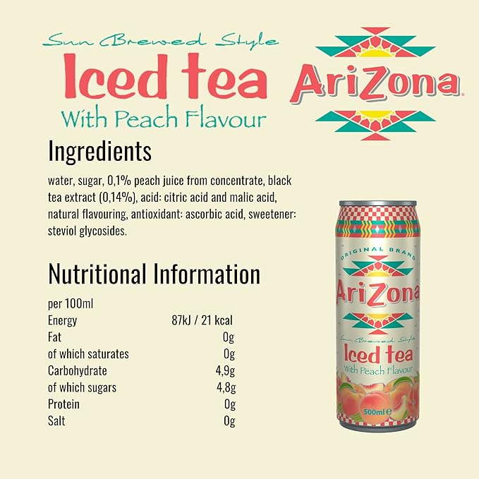 Refreshing Peach Arizona Tea Bottles