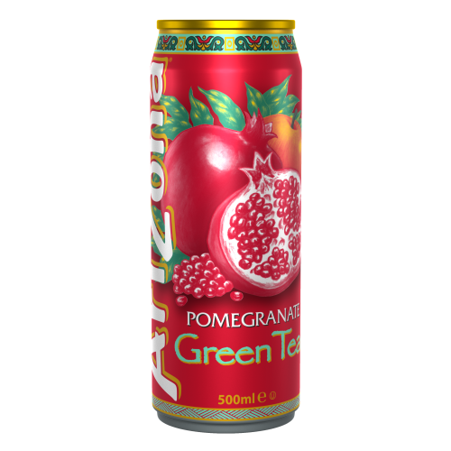 Arizona Pomegranate Green Tea – Refreshing 12×500 ml US Imported Cans