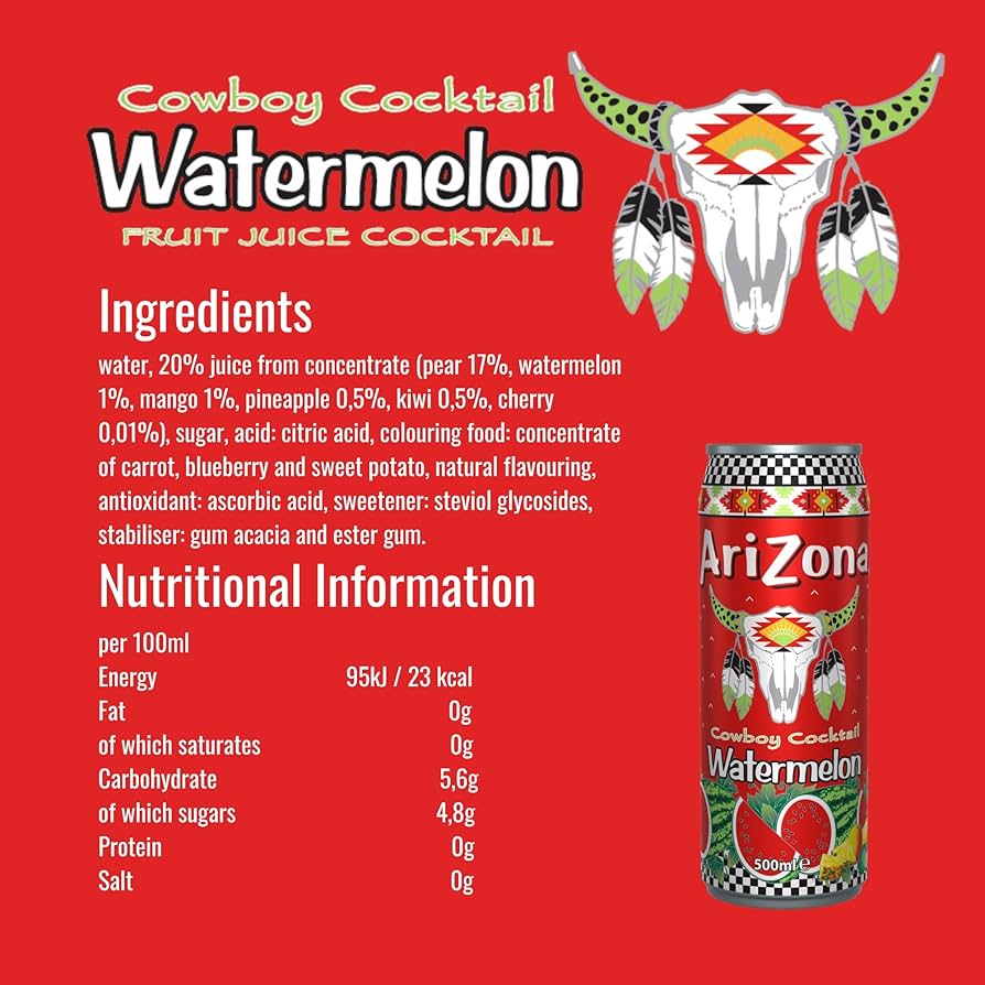 Arizona Watermelon 12‑Pack – Juicy Watermelon Soft Drink