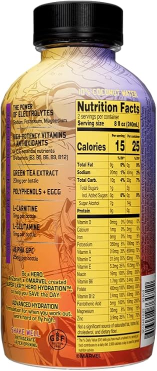 Arizona x Marvel Super LXR Hero Hydration Peach Mango - 16fl.oz (473ml)