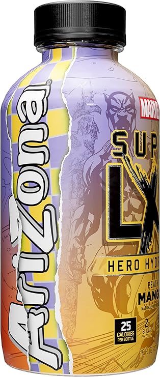 Arizona x Marvel Super LXR Hero Hydration Peach Mango - 16fl.oz (473ml)