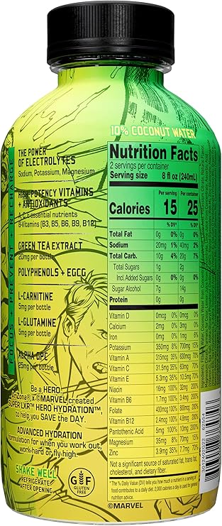 Arizona x Marvel Super LXR Hero Hydration Citrus Lemon Lime 16 fl. oz bottle