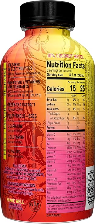 Marvel superhero-themed dragon fruit watermelon electrolyte drink – Arizona Super LXR