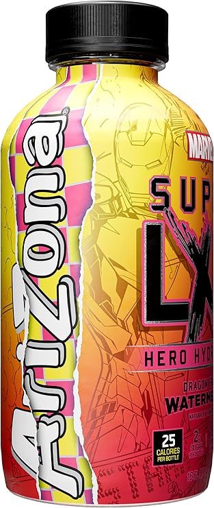 Arizona x Marvel Super LXR Hero Hydration Dragon Fruit Watermelon 16 fl. oz bottle